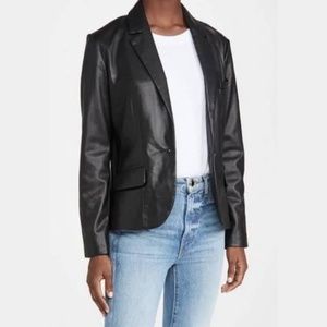 NWOT BB Dakota by Steve Madden Vegan Leather Blazer, Black, Extra Small/XS